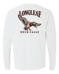 White Longleaf Mallard LS Tee, back view