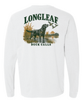 White Longleaf Retriever LS Tee, back view