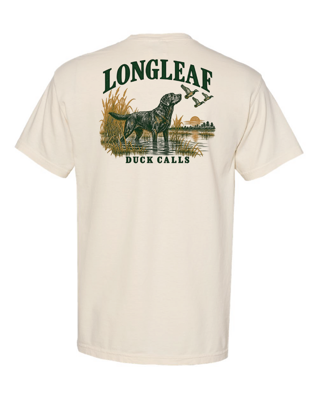 Ivory Longleaf Retriever SS Tee, back view