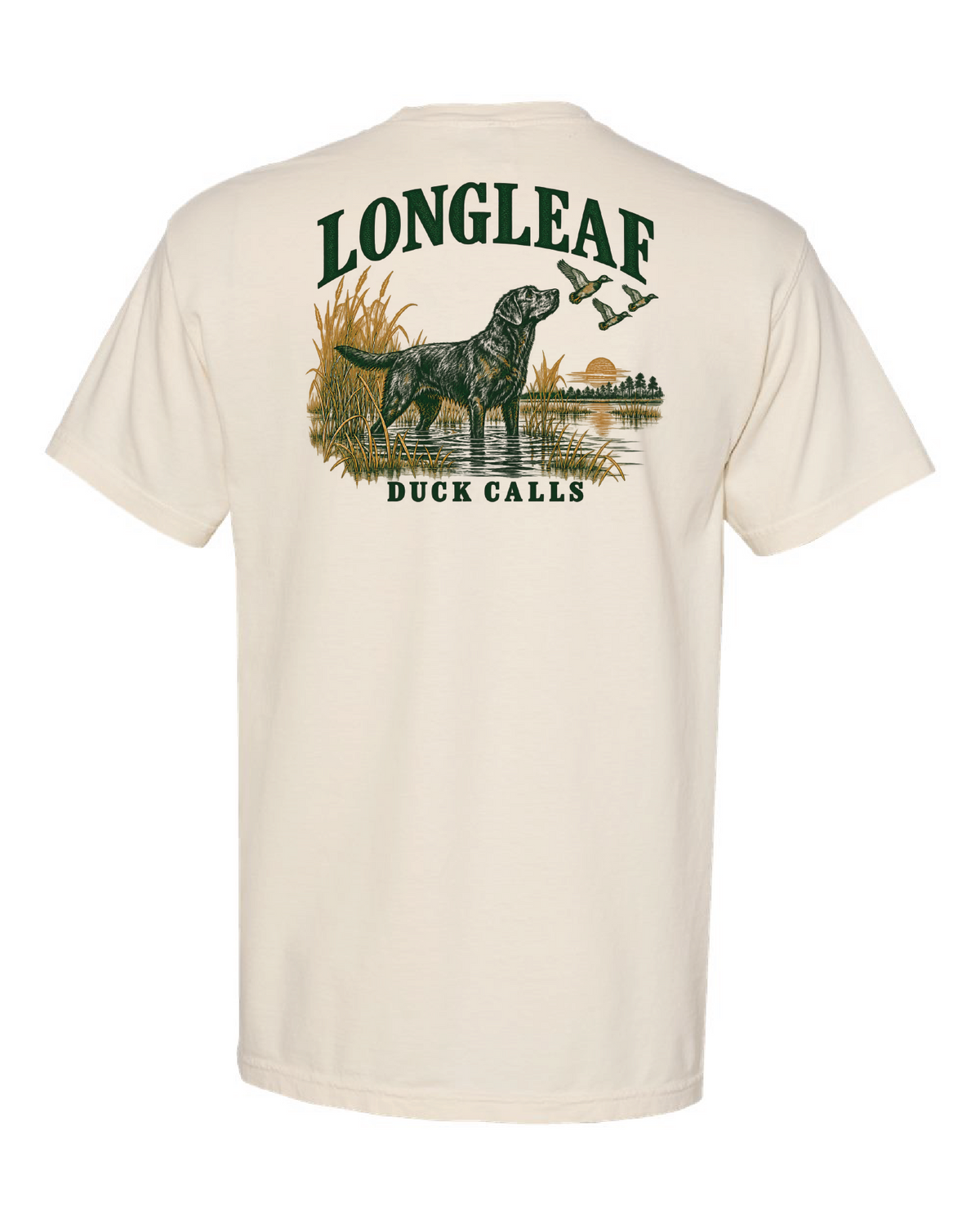 Ivory Longleaf Retriever SS Tee, back view